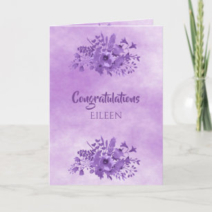 Cartão Celebração de flores aquáticas ultravioletas