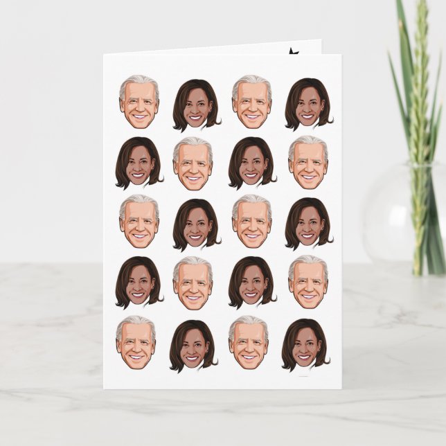 Cartão Celebração de Joe & Kamala (Frente)