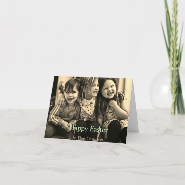 Cartão Celebração de páscoa adicionar felz pascoa de foto (Frente)