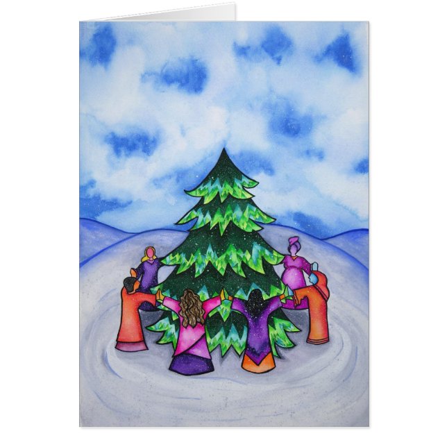 Cartão Celebração do inverno (Frente)