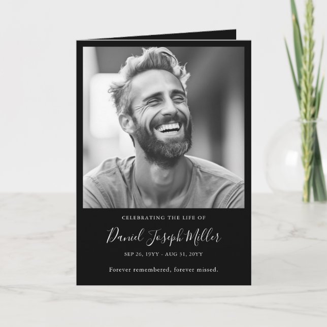 Cartão Celebração do Life Memorial Funeral (Frente)