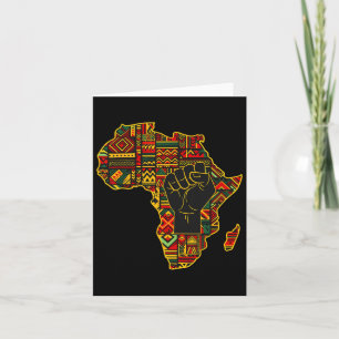 Cartão Celebração do Map Africano Fist Black History Mont