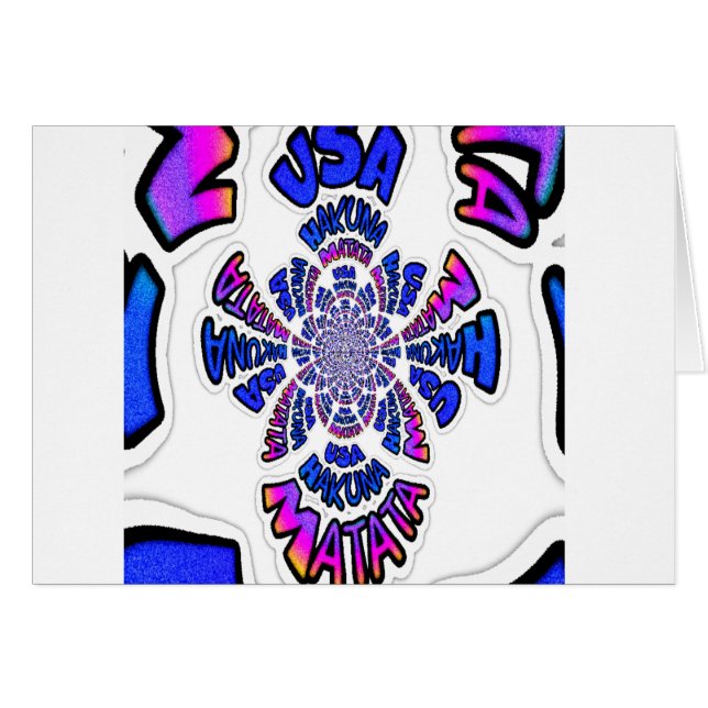 Cartão Celebração dos EUA: Arte Dinâmica de Texto Encanta (Frente Horizontal)