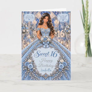 Cartão Celebração Ice Blue Sweet 16