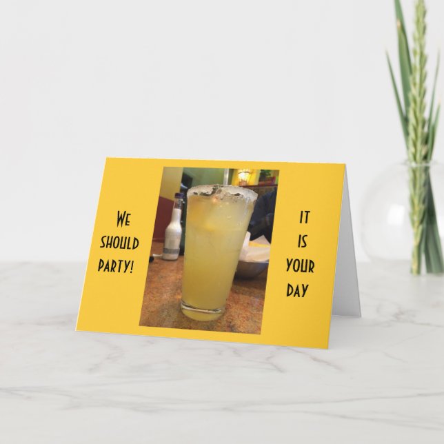 CARTÃO CELEBRAÇÃO MARGARITA PARA A SUA ANIVERSÁRIO DE 40  (Frente)