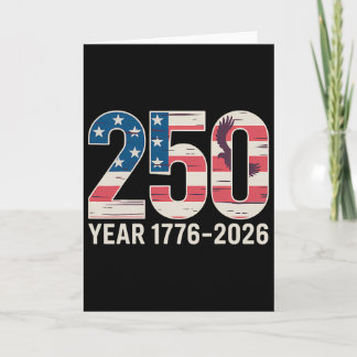 Cartão Celebração Patriótica de 250 Anos 1776-2026