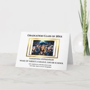 Cartão Celebração personalizada de fotografia em ouro com
