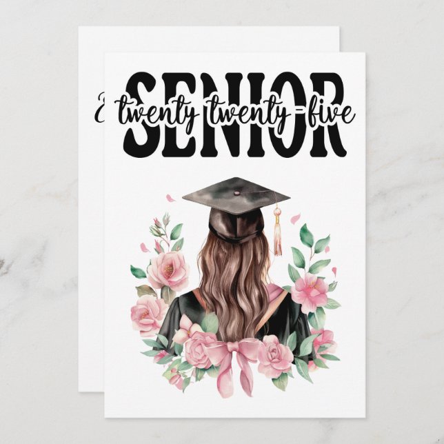 Cartão Celebrando a Classe de 2025 (Frente/Verso)