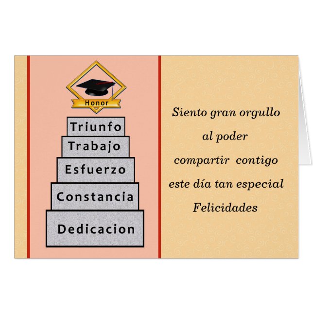 Cartão Celebrando el triunfo de tu graduacion (Frente Horizontal)