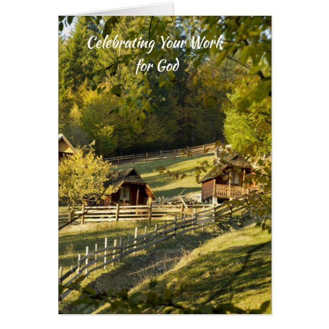 Cartão Celebrando Seu Trabalho Por Deus (Frente)