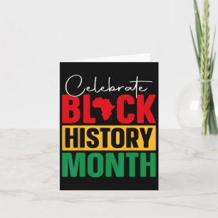 Cartão Celebrar a História Negra Mês do Orgulho Negro Afr
