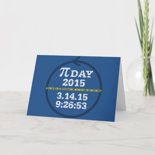Cartão Celebrate Pi Day 2015 greeting card (Frente)