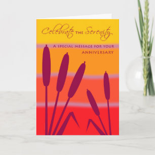 Cartão Celebrate Serenity 12 Step Birthday or Anniversary