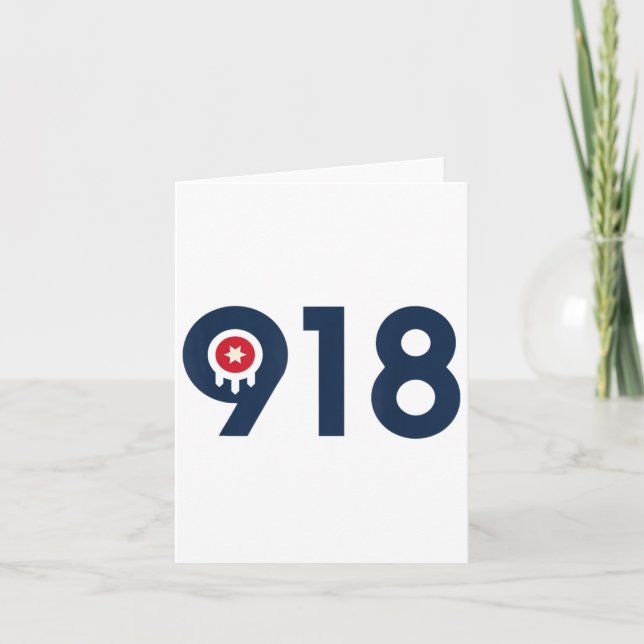 Cartão Celebrate The Nine One Eight Tulsa Oklahoma 918 Ar (Frente)