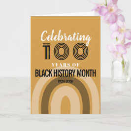 Cartão Celebrating 100 Years Of Black History Month