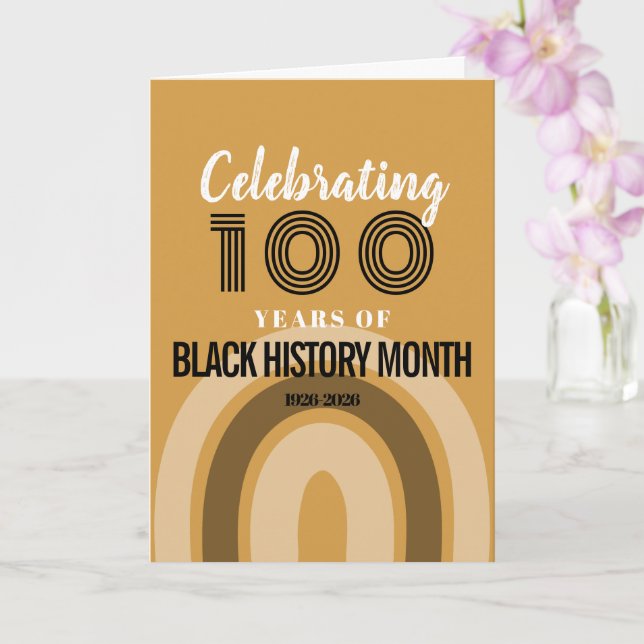 Cartão Celebrating 100 Years Of Black History Month (Orquídea)