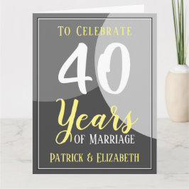 Cartão Celebre 40 anos de Casamento