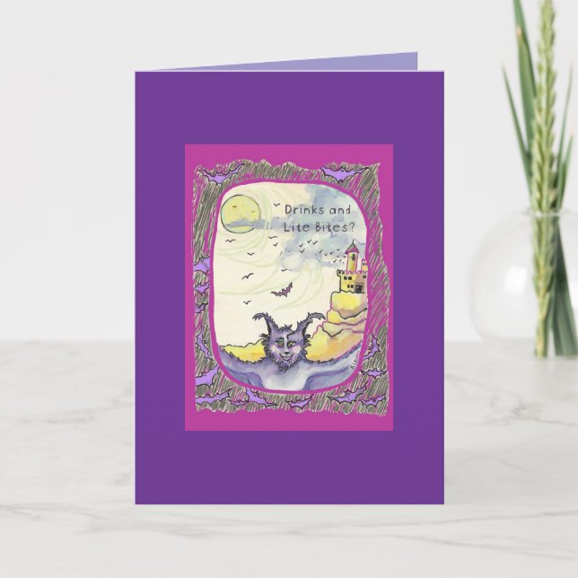 Cartão Celebre a Lua Cheia Conosco (Frente)