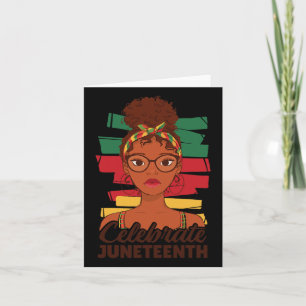 Cartão Celebre o Dia da Libertação Teen Girl Jovem Mulher