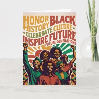 Cartão CELEBRE O MÊS DA HISTÓRIA NEGRA Personalizável