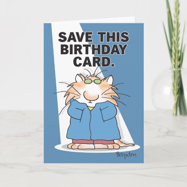 Cartão CELEBRITY CAT Birthday (Frente)