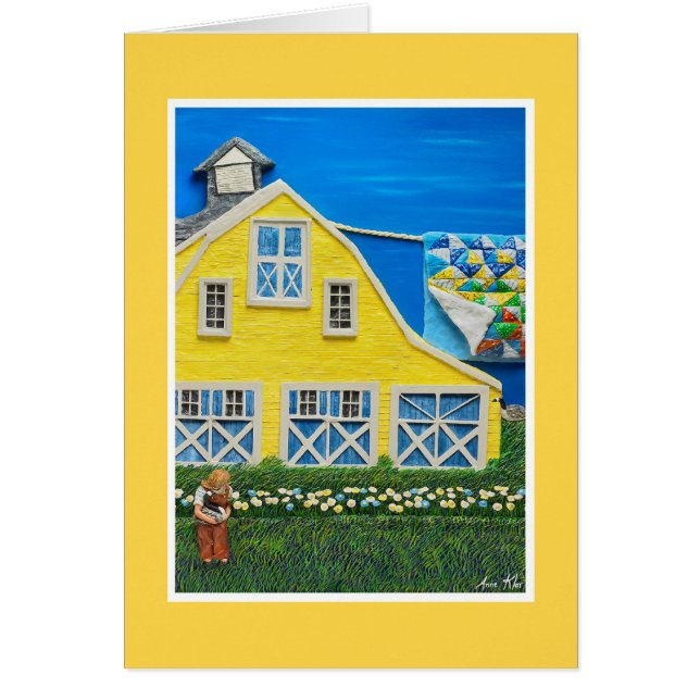 Cartão Celeiro amarelo (Frente)