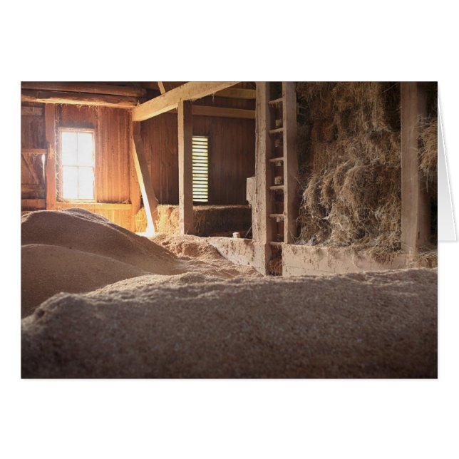 Cartão Celeiro do feno enchido com o Sun (Frente Horizontal)