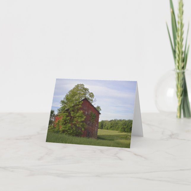 Cartão Celeiro pastoral Notecard (Frente)