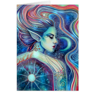 Cartão Celesta Surreal Fada Arte Fantasia Celestial