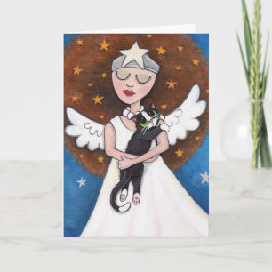 Cartão Celeste and her Cat - Greeting Card