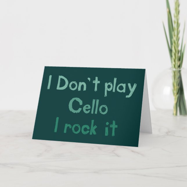 Cartão Cello Rock It Greeting Card (Frente)
