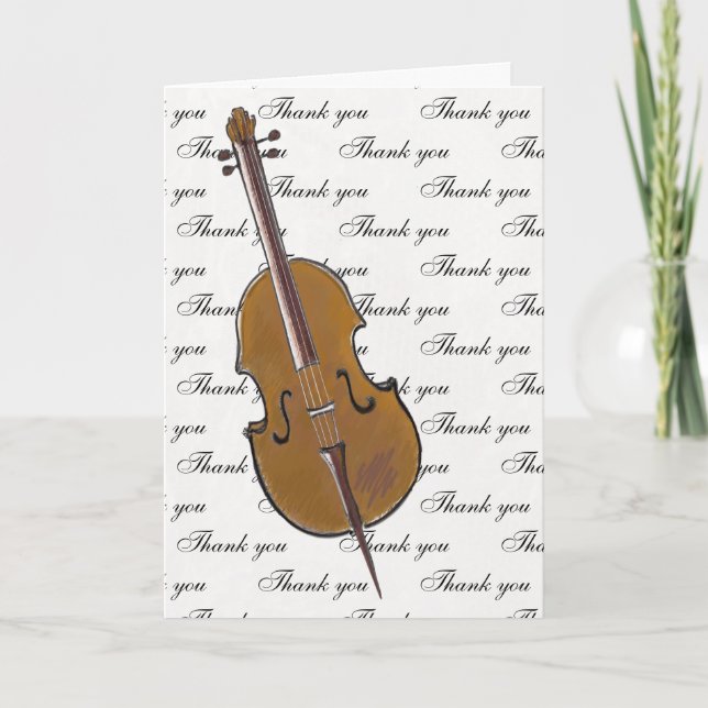 Cartão cello thank you  card (Frente)