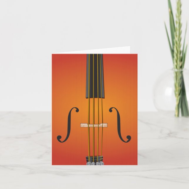 Cartão Cello, violin, viola notecard design (Frente)