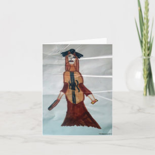 Cartão Cello Woman Notecard