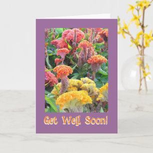 CARTÃO CELOSIA COLORIDA/BEM/PERSONALIZÁVEL