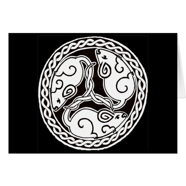 Cartão celta 2 dos ratos (Frente Horizontal)