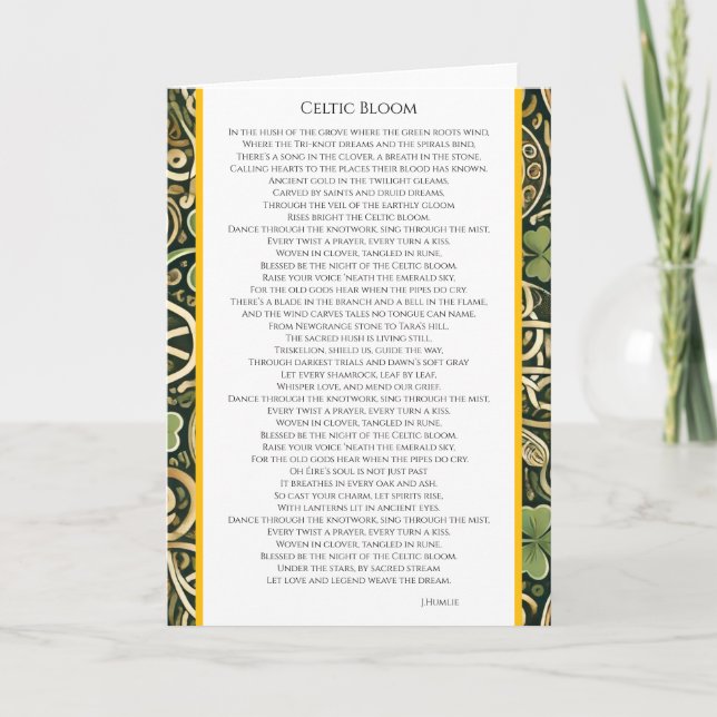 Cartão Celtic Bloom (Frente)