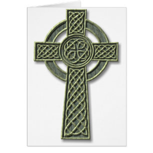 Cartão Celtic Cross - Green Stone