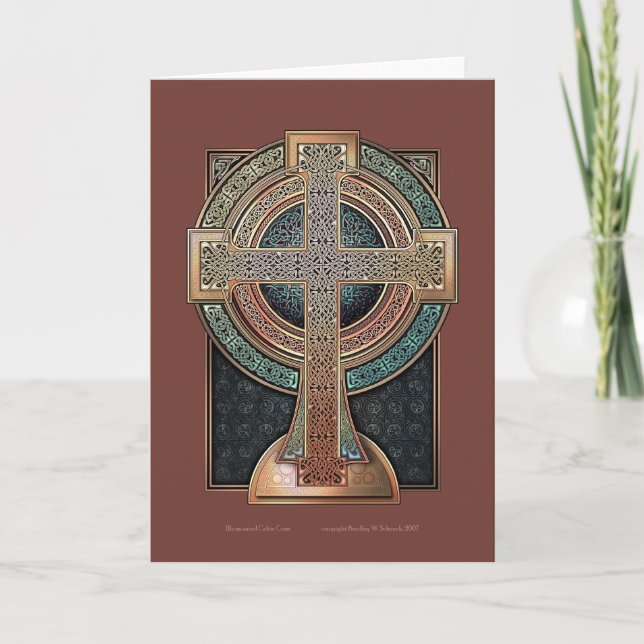 Cartão Celtic Cross Greeting Card (Frente)