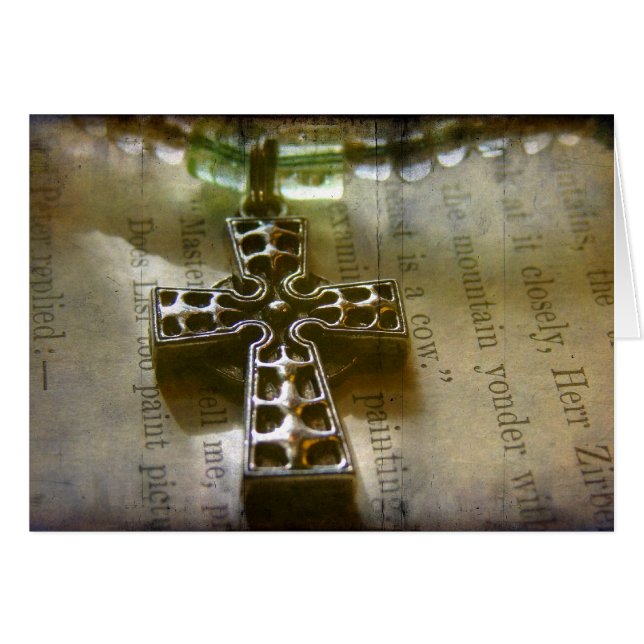 Cartão Celtic Cross Necklace (Frente Horizontal)