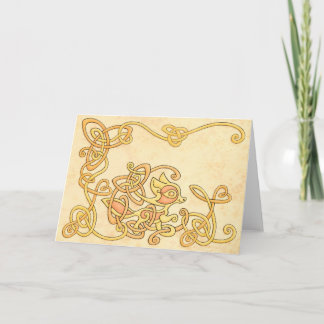 Cartão Celtic Fox Greeting Card