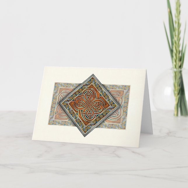 Cartão Celtic Interlace Panel Greeting Card (Frente)