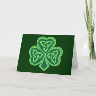 Cartão Celtic Knot Shamrock