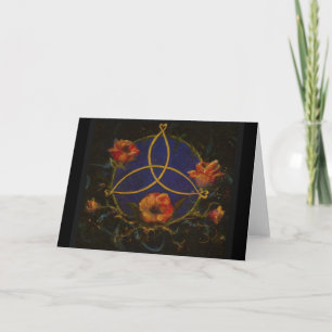 Cartão Celtic Rose Window Blank Greeting Card