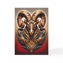 Celtic Tribal Aries Birthday Card