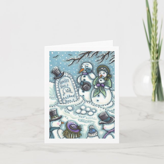 Cartão CEMITÉRIO DE NEVE, COLHIDO ANTES DO SEU Vazio (Frente)