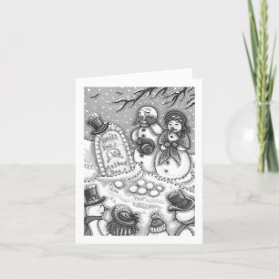 Cartão CEMITÉRIO DE NEVE, COLHIDO ANTES DO SEU Vazio