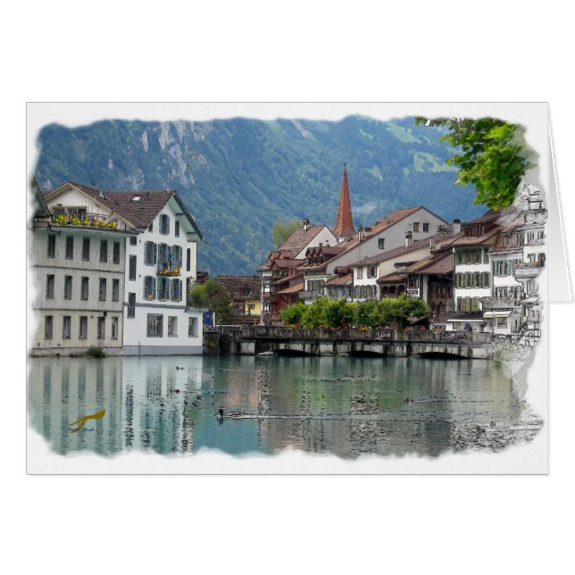 Cartão Cena Alpina (Frente Horizontal)