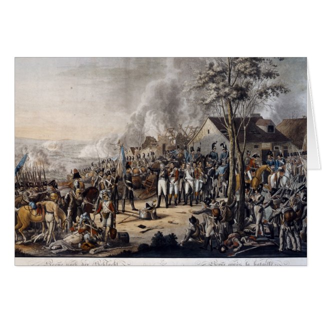 Cartão Cena após a batalha de Waterloo (Frente Horizontal)