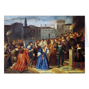 Cartão Cena da confrontação